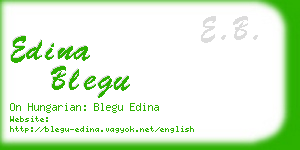 edina blegu business card